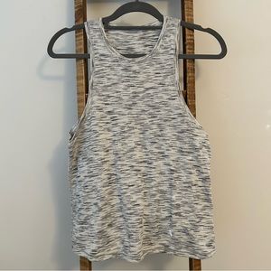 Lululemon tank top, size 4, gray and white.